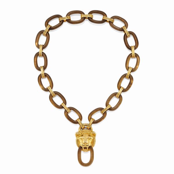 Collana in oro giallo 18k e pietra dura  - Asta Argenti dal XVIII al XX secolo - Associazione Nazionale - Case d'Asta italiane