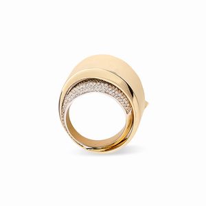 VHERNIER - Anello in oro grigio 18K e diamanti