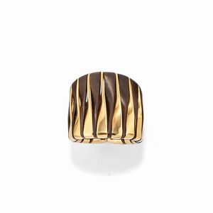 VHERNIER - Anello in oro giallo 18k e bronzo