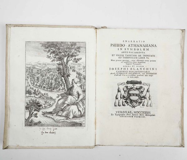 Josephi Blanchini : Enarratio Pseudo - Athanasiana...Veronae, Ex Typographia Petri Antonii Berni Bibliopolae, 1732.  - Asta Libri Antichi e Rari. Incisioni - Associazione Nazionale - Case d'Asta italiane