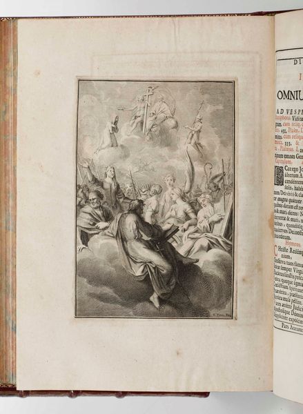 Breviarium Romanum ex decreto sacrosanti concilii tridentini restitutum...(Pars autumnalis - Pars eimalis) Parisiis, Typis Frederici Leonard, 1701.  - Asta Libri Antichi e Rari. Incisioni - Associazione Nazionale - Case d'Asta italiane