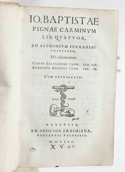 Girolamo Sorboli : La celestina favola pastorale di...Medico fisico da Bagnacavallo, in Ferrara per Vittorio Baldini, 1586.  - Asta Libri Antichi e Rari. Incisioni - Associazione Nazionale - Case d'Asta italiane