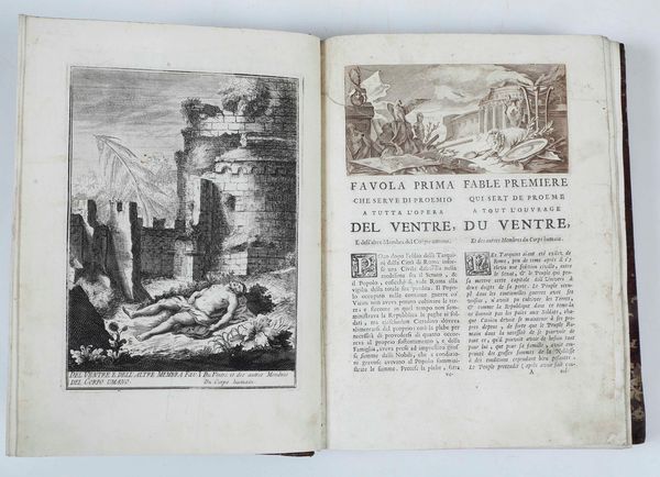 Giorgio Fossati 1706 -1778 Raccolta di varie favole... Venezia, Carlo Pecora, 1744.  - Asta Libri Antichi e Rari. Incisioni - Associazione Nazionale - Case d'Asta italiane