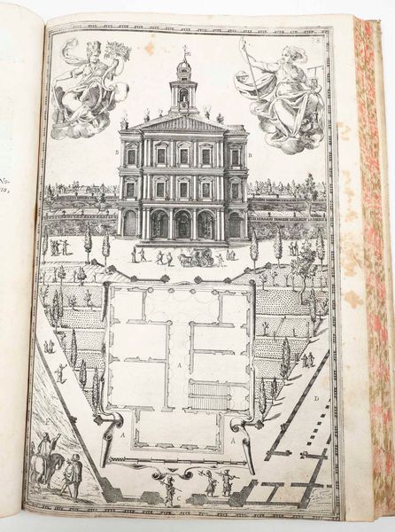 Fontana, Domenico : Della trasportazione dell'obelisco vaticano et delle fabbriche da nostro Signore Papa Sisto V fatte dal Cavalier Domenico Fontana, Libro Primo, in Roma, appresso Domenico Basa, 1590.  - Asta Libri Antichi e Rari. Incisioni - Associazione Nazionale - Case d'Asta italiane