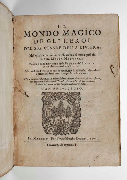 Cesare Della Riviera : Il mondo magico degli eroi, Milano, 1605  - Asta Libri Antichi e Rari. Incisioni - Associazione Nazionale - Case d'Asta italiane