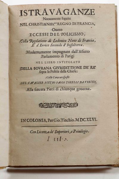 Agostino Mascardi : La congiura del Conte Gio. Luigi De Fieschi, in Venetia, Appresso Giacomo Scaglia, 1629  - Asta Libri Antichi e Rari. Incisioni - Associazione Nazionale - Case d'Asta italiane