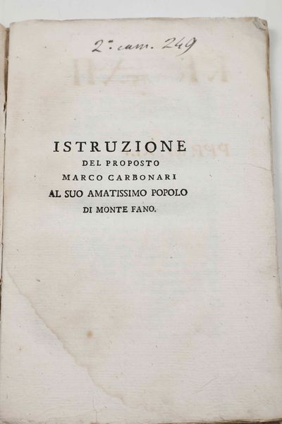 Bernardino Caccia : Del metodo curativo della tigna e della scabbia tenuto nel pio stabilimento della casa dindustria...Roma, Per Giuseppe Brancadoro E C., 1833  - Asta Libri Antichi e Rari. Incisioni - Associazione Nazionale - Case d'Asta italiane