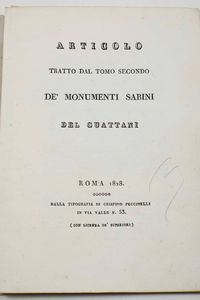 Bernardino Caccia : Del metodo curativo della tigna e della scabbia tenuto nel pio stabilimento della casa dindustria...Roma, Per Giuseppe Brancadoro E C., 1833  - Asta Libri Antichi e Rari. Incisioni - Associazione Nazionale - Case d'Asta italiane