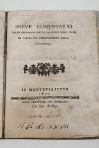 Bernardino Caccia : Del metodo curativo della tigna e della scabbia tenuto nel pio stabilimento della casa dindustria...Roma, Per Giuseppe Brancadoro E C., 1833  - Asta Libri Antichi e Rari. Incisioni - Associazione Nazionale - Case d'Asta italiane