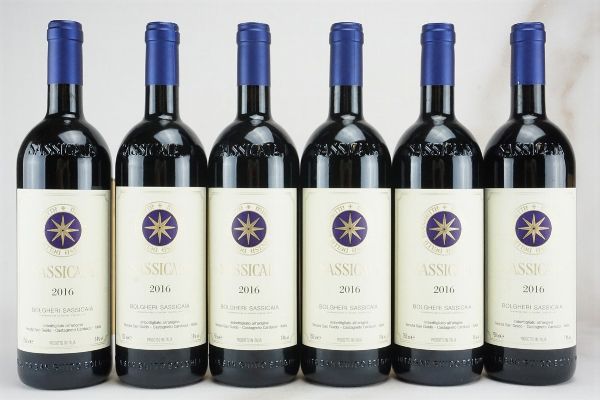 Sassicaia Tenuta San Guido 2016  - Asta L'Armonia del Tempo | Vini pregiati e da collezione - Associazione Nazionale - Case d'Asta italiane