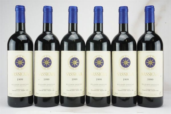 Sassicaia Tenuta San Guido 1999  - Asta L'Armonia del Tempo | Vini pregiati e da collezione - Associazione Nazionale - Case d'Asta italiane