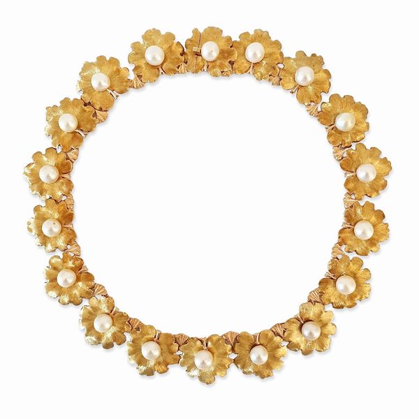 Collana in oro giallo 18k e perle  - Asta Gioielli - Associazione Nazionale - Case d'Asta italiane