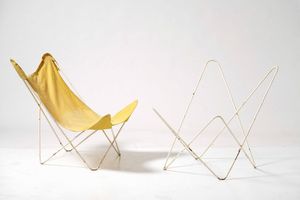 Quattro sedie in metallo e tela  - Asta Dimore italiane | Cambi Time - Associazione Nazionale - Case d'Asta italiane