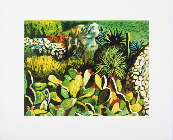 Renato Guttuso : Cactus  - Asta Grafica internazionale e multipli d'autore - Associazione Nazionale - Case d'Asta italiane