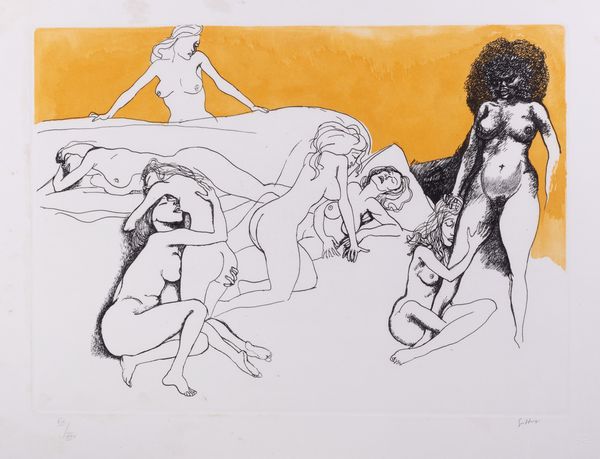 Renato Guttuso : Donne  - Asta Grafica internazionale e multipli d'autore - Associazione Nazionale - Case d'Asta italiane