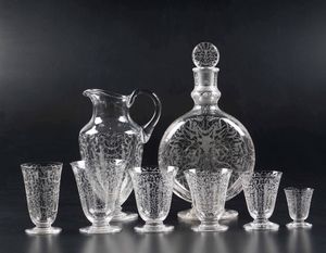 Servizio di calici Michelangelo<BR>Francia, Manifattura Baccarat, 1920-1930 circa  - Asta L'art de la table - Associazione Nazionale - Case d'Asta italiane