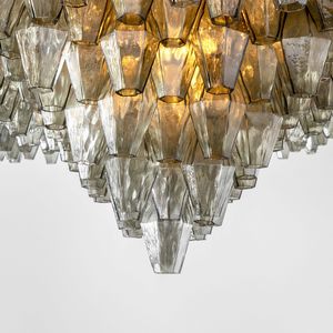 VENINI : Grande lampadario della serie Poliedri  - Asta Fine design - Associazione Nazionale - Case d'Asta italiane