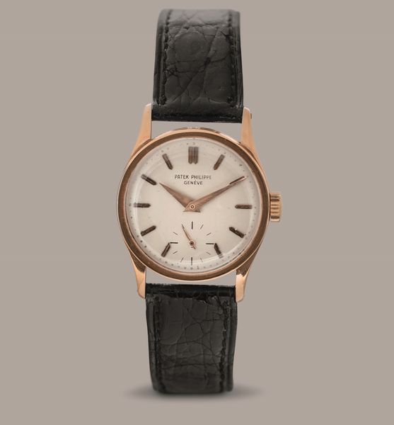 PATEK PHILIPPE - Calatrava ref. 96 in oro rosa 18k, quadrante Argent con piccoli secondi al sei, movimento carica manuale con punzoni di Ginevra  - Asta Orologio da polso e da tasca  - Associazione Nazionale - Case d'Asta italiane