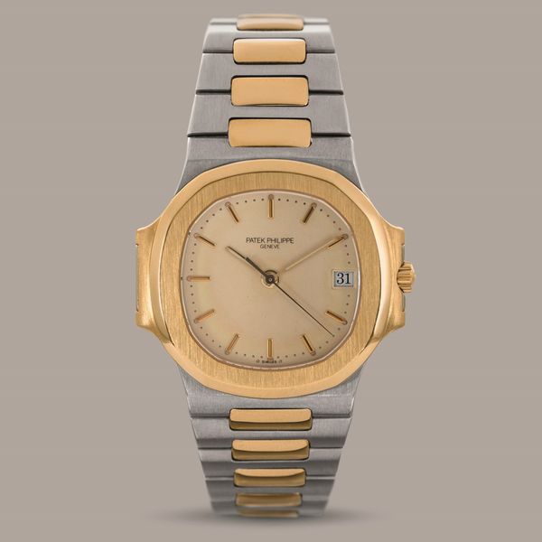 PATEK PHILIPPE - Nautilus 3800/1JA acciaio e oro, quadrante panna con datario, cassa impermeabile con service Patek  - Asta Orologio da polso e da tasca  - Associazione Nazionale - Case d'Asta italiane