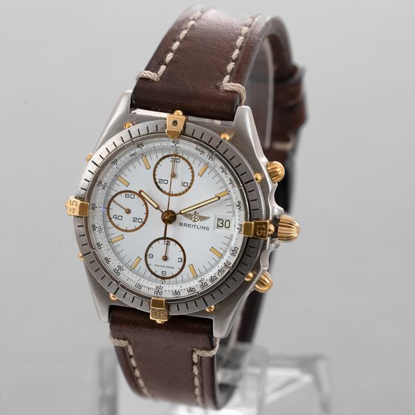 BREITLING - Chronomat acciaio e oro cronografo automatico tre contatori verticali, con ghiera girevole, quadrante bianco, movimento automatico  - Asta Orologio da polso e da tasca  - Associazione Nazionale - Case d'Asta italiane