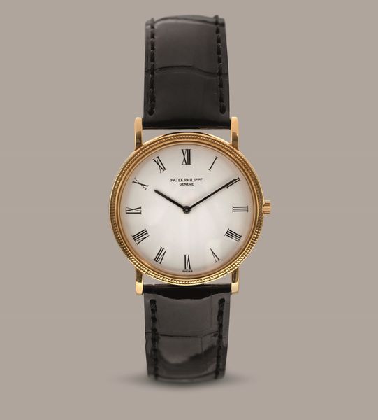 PATEK PHILIPPE - Elegante Calatrava Clos de Paris in oro giallo 18k, quadrante bianco con numeri Romani, carica manuale  - Asta Orologio da polso e da tasca  - Associazione Nazionale - Case d'Asta italiane