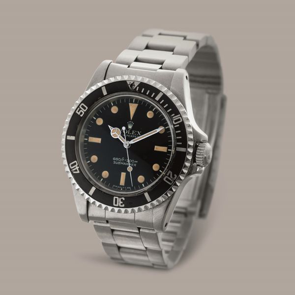 ROLEX - Submariner 5513 in acciaio con quadrante nero pallettoni Mark II, movimento automatico, ghiera girevole e bracciale Oyster con chiusura Fliplock  - Asta Orologio da polso e da tasca  - Associazione Nazionale - Case d'Asta italiane