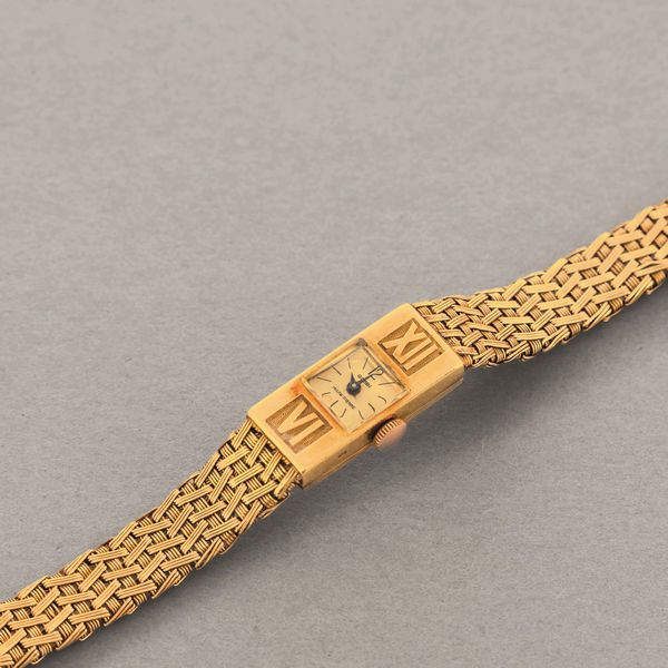 GOBBI - Orologio gioiello da donna in oro giallo 18k con movimento a carica manuale e quadrante champagne  - Asta Orologio da polso e da tasca  - Associazione Nazionale - Case d'Asta italiane