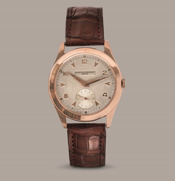 VACHERON & CONSTANTIN - ref 4600 in oro rosa 18k con quadrante Guilloch, numeri applicati con luminescenza al fosforo, carica manuale con piccoli secondi  - Asta Orologio da polso e da tasca  - Associazione Nazionale - Case d'Asta italiane