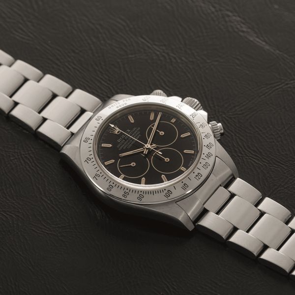 ROLEX - Daytona Primero ref 16520 Patrizzi, cronografo automatico tre contatori virati al nero, cassa impermeabile in acciaio con fondello e tasti a vite  - Asta Orologio da polso e da tasca  - Associazione Nazionale - Case d'Asta italiane