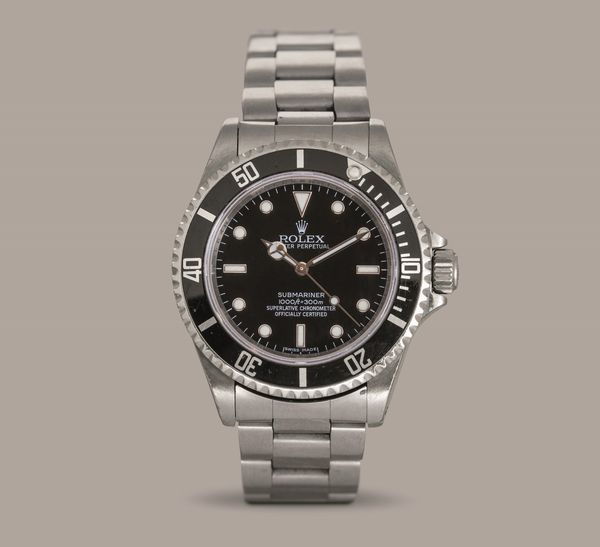 ROLEX - Oyster Perpetual Submariner 14060M in acciaio, quadrante nero indici bicchierini Luminova, sfere mercedes, ghiera girevole, bracciale Oyster con fondello a vite accompagnato da Scatola e Garanzia  - Asta Orologio da polso e da tasca  - Associazione Nazionale - Case d'Asta italiane