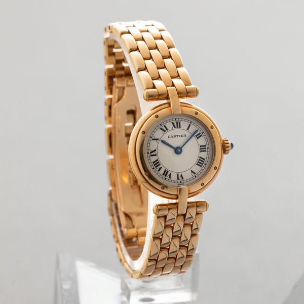 CARTIER - Panthere Vendome in oro giallo 18k, quadrante Argent con numeri Arabi movimento al quarzo corredato di scatola e garanzia  - Asta Orologio da polso e da tasca  - Associazione Nazionale - Case d'Asta italiane