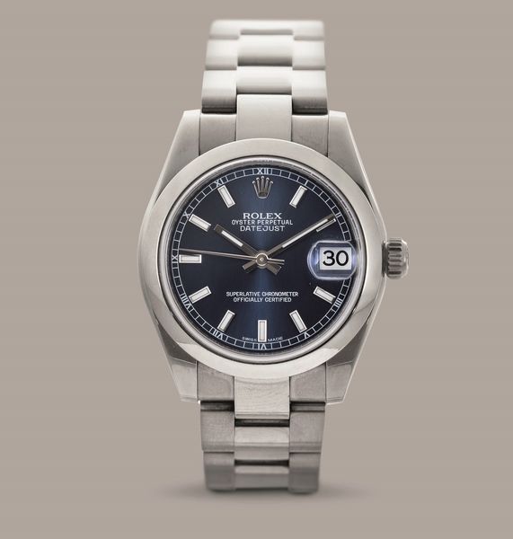 ROLEX - Datejust ref 178240 in acciaio , quadrante blu con datario, bracciale Oyster chiusura fliplock, carica automatica con scatola e garanzia  - Asta Orologio da polso e da tasca  - Associazione Nazionale - Case d'Asta italiane