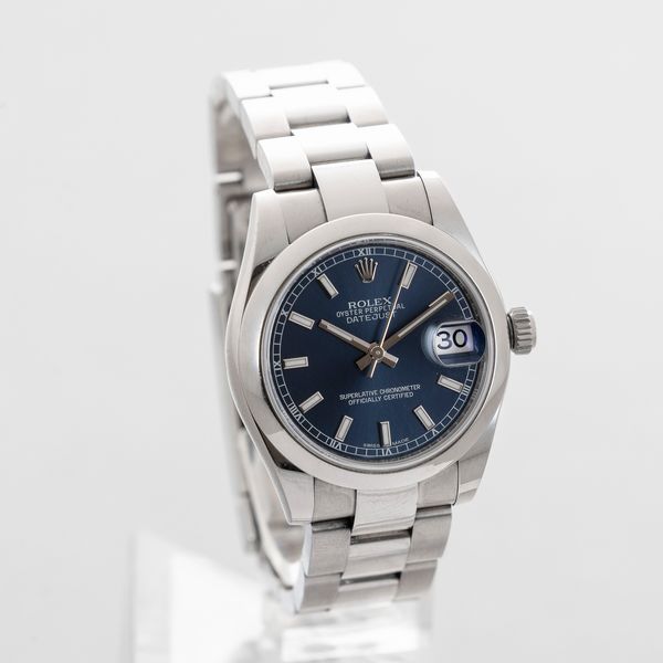 ROLEX - Datejust ref 178240 in acciaio , quadrante blu con datario, bracciale Oyster chiusura fliplock, carica automatica con scatola e garanzia  - Asta Orologio da polso e da tasca  - Associazione Nazionale - Case d'Asta italiane