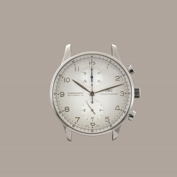 IWC - Portoghese ref 3714 in oro bianco 18k, cronografo due contatori verticali, quadrante Argent con numeri Arabi con scatola e garanzia  - Asta Orologio da polso e da tasca  - Associazione Nazionale - Case d'Asta italiane