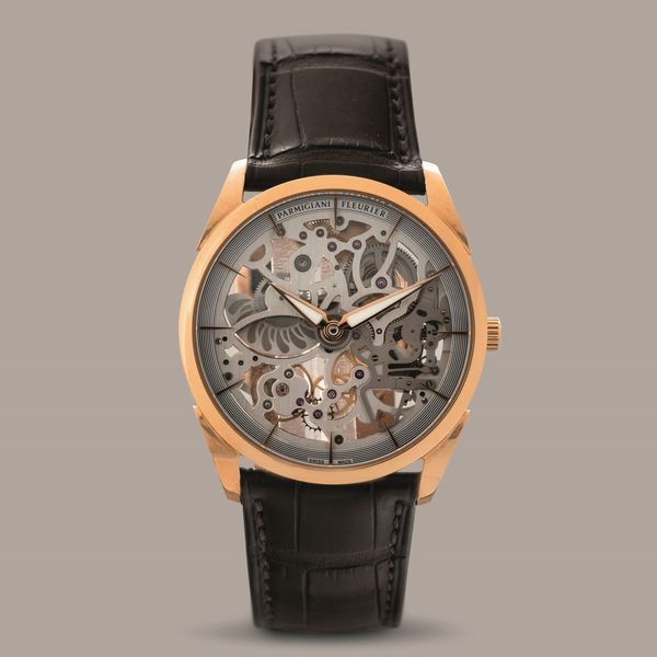 PARMIGIANI FLEURIER - Tonda Squelette 1950 in oro rosa 18k, quadrante scheletrato, movimento automatico con scatola e garanzia mai indossato  - Asta Orologio da polso e da tasca  - Associazione Nazionale - Case d'Asta italiane