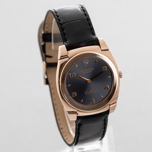 ROLEX - Cellini ref 5330/5 in oro rosa 18k solo tempo quadrante ardesia con numeri Arabi applicati, fondello a pressione e carica manuale  - Asta Orologio da polso e da tasca  - Associazione Nazionale - Case d'Asta italiane