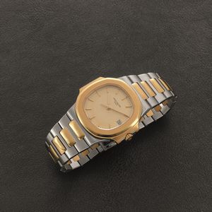 PATEK PHILIPPE - Nautilus 3800/1JA acciaio e oro, quadrante panna con datario, cassa impermeabile con service Patek  - Asta Orologio da polso e da tasca  - Associazione Nazionale - Case d'Asta italiane