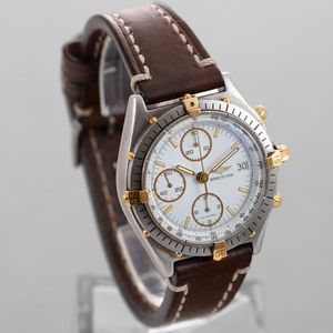 BREITLING - Chronomat acciaio e oro cronografo automatico tre contatori verticali, con ghiera girevole, quadrante bianco, movimento automatico  - Asta Orologio da polso e da tasca  - Associazione Nazionale - Case d'Asta italiane