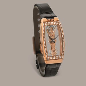 CORUM - Golden Bridge in oro rosa 18k con pav di brillanti, movimento a vista disposto su ponte verticale a carica manuale, mai indossato con scatola e garanzia  - Asta Orologio da polso e da tasca  - Associazione Nazionale - Case d'Asta italiane