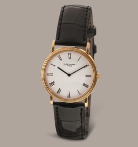 PATEK PHILIPPE - Elegante Calatrava Clos de Paris in oro giallo 18k, quadrante bianco con numeri Romani, carica manuale  - Asta Orologio da polso e da tasca  - Associazione Nazionale - Case d'Asta italiane