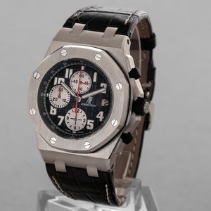 AUDEMARS PIGUET - Offshore Montenapoleone edizione limitata 100 esemplari, ref 26075ST in acciaio, quadrante verde Gran Tapisserie numeri Arabi, tre contatori verticali e datario  - Asta Orologio da polso e da tasca  - Associazione Nazionale - Case d'Asta italiane