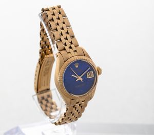 ROLEX - Oyster Perpetual Datejust Lady ref 6917 in oro giallo 18k, quadrante in Lapis Lazuli, bracciale Jubilee, movimento automatico<BR>  - Asta Orologio da polso e da tasca  - Associazione Nazionale - Case d'Asta italiane