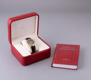 OMEGA - De Ville Coaxial in oro giallo 18k, automatico con scappamento Coassiale, datario e doppio fuso orario accompagnato da scatola e garanzia  - Asta Orologio da polso e da tasca  - Associazione Nazionale - Case d'Asta italiane