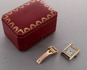 CARTIER - Must Paris in oro 18k carica manuale, quadrante bianco con numeri Romani con astuccio originale  - Asta Orologio da polso e da tasca  - Associazione Nazionale - Case d'Asta italiane