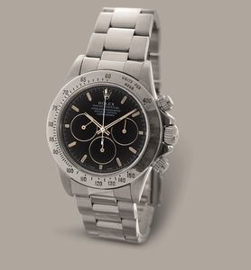 ROLEX - Daytona Primero ref 16520 Patrizzi, cronografo automatico tre contatori virati al nero, cassa impermeabile in acciaio con fondello e tasti a vite  - Asta Orologio da polso e da tasca  - Associazione Nazionale - Case d'Asta italiane