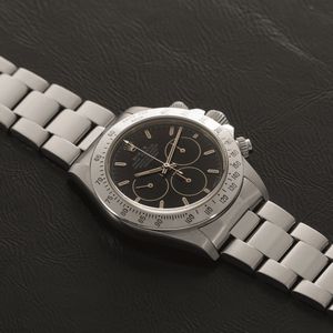 ROLEX - Daytona Primero ref 16520 Patrizzi, cronografo automatico tre contatori virati al nero, cassa impermeabile in acciaio con fondello e tasti a vite  - Asta Orologio da polso e da tasca  - Associazione Nazionale - Case d'Asta italiane