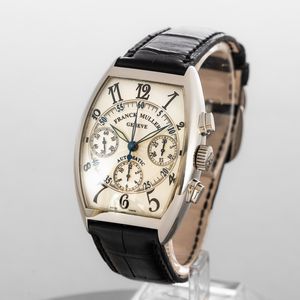 FRANCK MULLER - Chrono Cintre Curvex ref 7850CC AT in acciaio tre contatori, quadrante Argent, edizione numerata con scatola e garanzia  - Asta Orologio da polso e da tasca  - Associazione Nazionale - Case d'Asta italiane