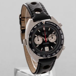 HEUER - Autavia Viceroy ref 11630, cronografo con cassa tonneau in acciaio, quadrante nero due contatori bianchi e datario, movimento automatico  - Asta Orologio da polso e da tasca  - Associazione Nazionale - Case d'Asta italiane