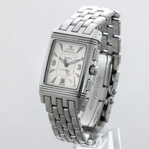 JEAGER LECOULTRE - Reverso Grand Sport Chrono in acciaio impermeabile reversibile con doppio quadrante bianco e bracciale in acciaio  - Asta Orologio da polso e da tasca  - Associazione Nazionale - Case d'Asta italiane