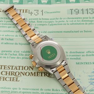 ROLEX - Daytona 16523 NOS, acciaio e oro quadrante bianco contatori neri, bracciale Oyster, fondello a vite con adesivo originale corredato di scatola e garanzia  - Asta Orologio da polso e da tasca  - Associazione Nazionale - Case d'Asta italiane